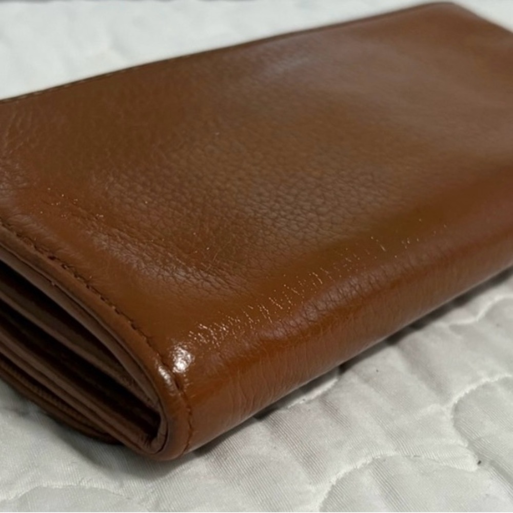 Michael Kors - Brown Fulton Flap Continental Leather Wallet - Picture 3 of 11